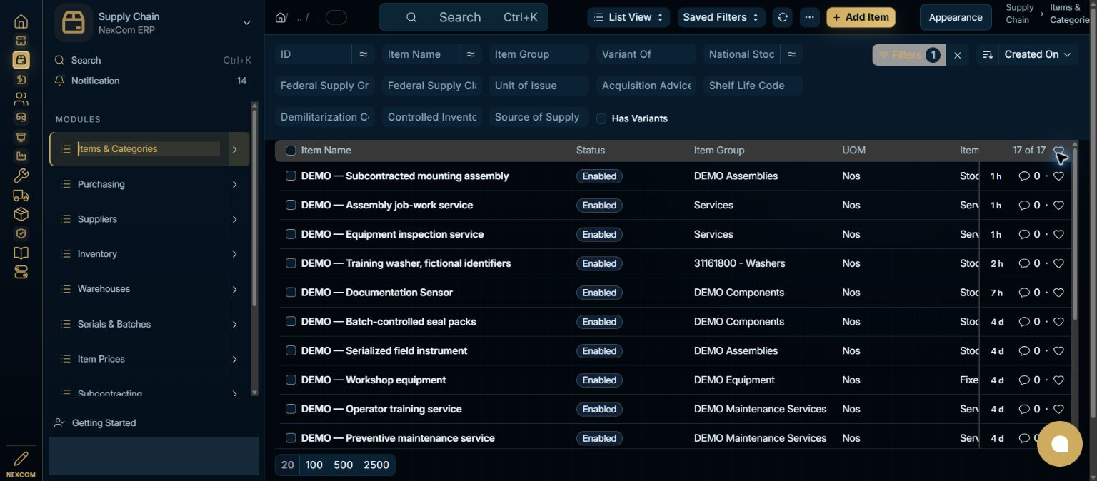 Start the item — redacted NexCom tutorial image