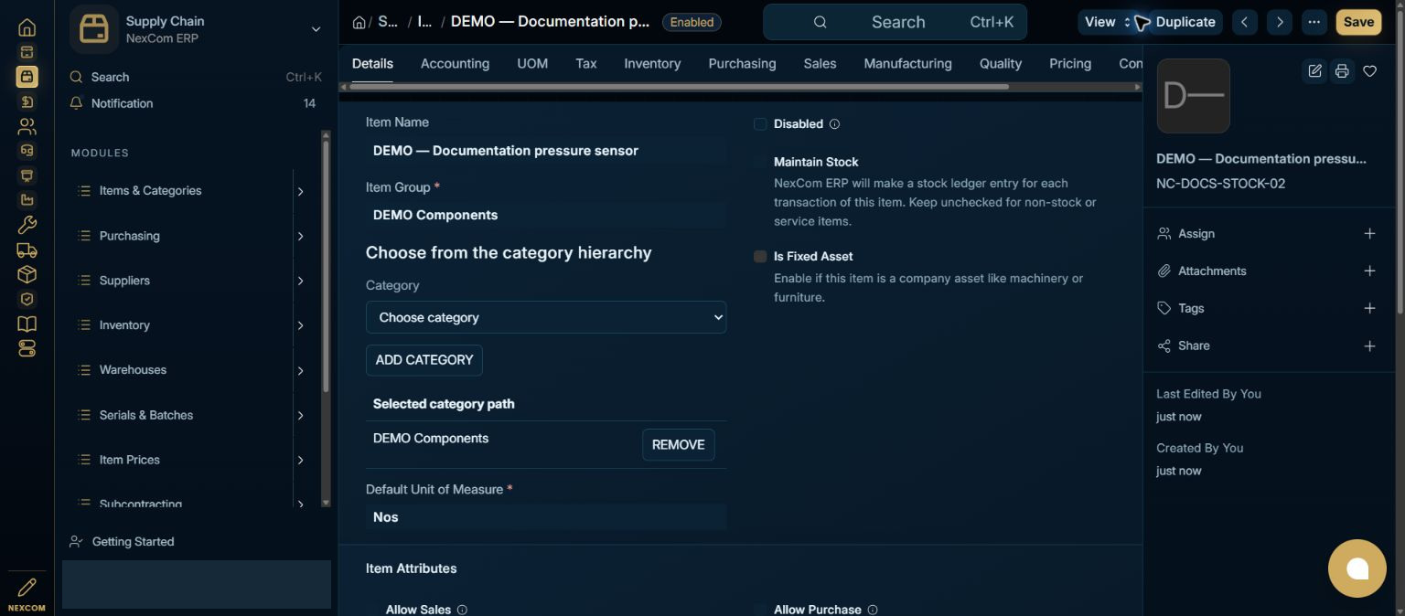 Save and verify — redacted NexCom tutorial image
