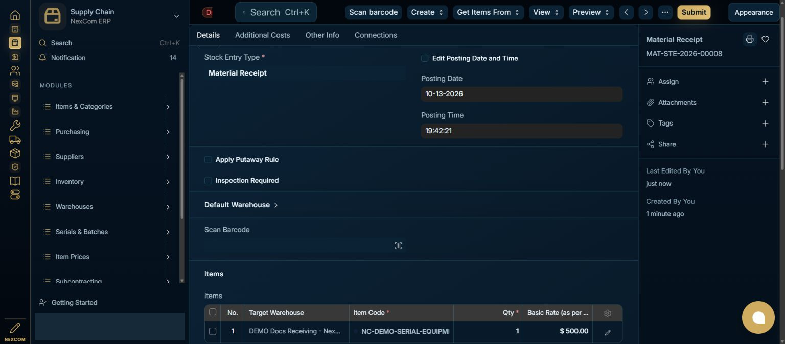 Save and review valuation — redacted NexCom tutorial image