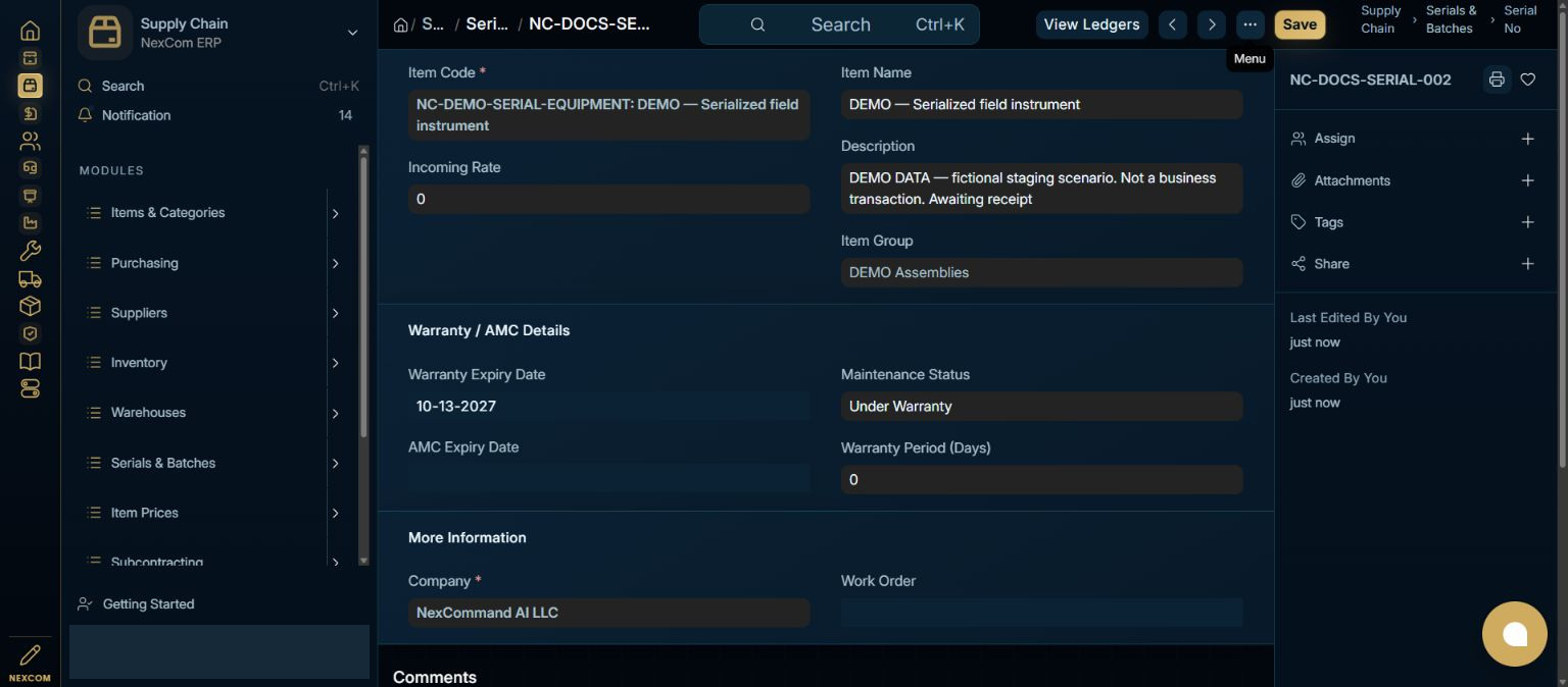 Save and verify — redacted NexCom tutorial image