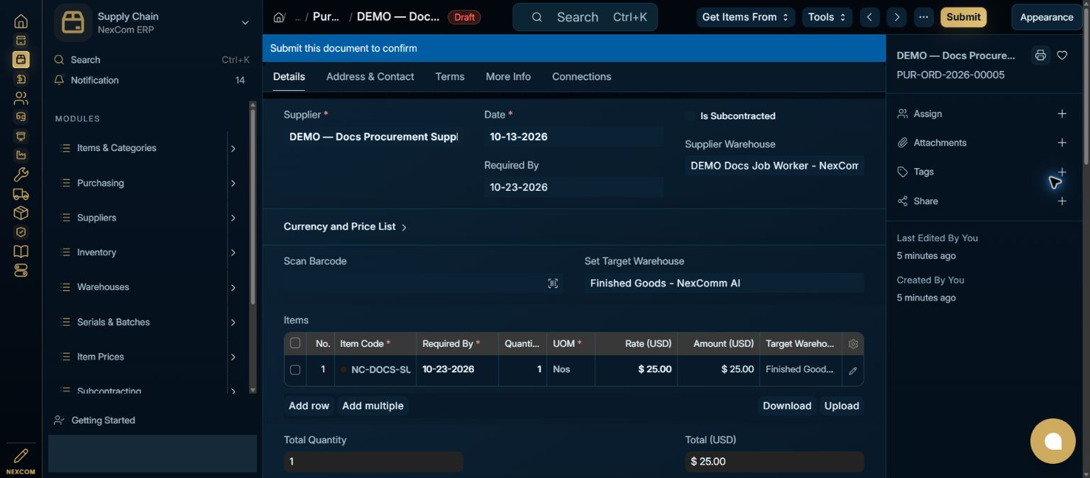 Save the source order — redacted NexCom tutorial image