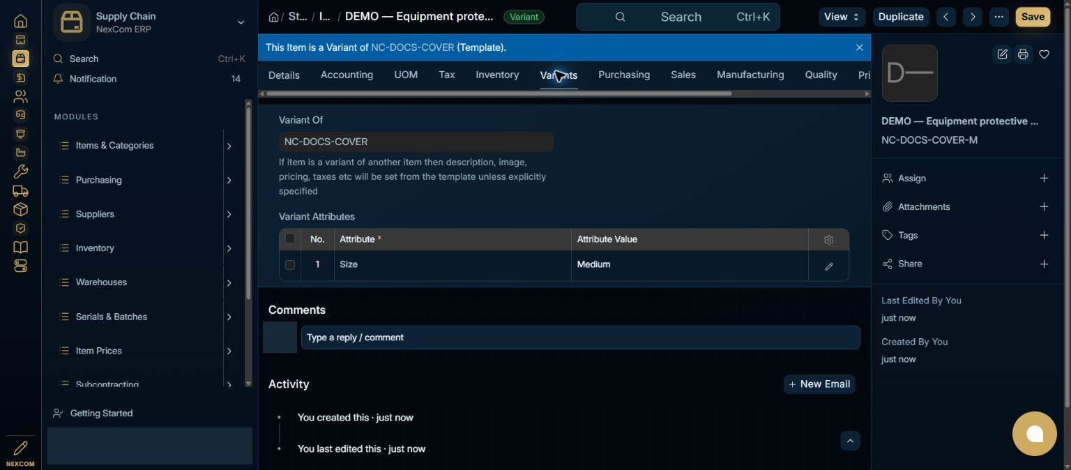 Save and verify the relationship — redacted NexCom tutorial image
